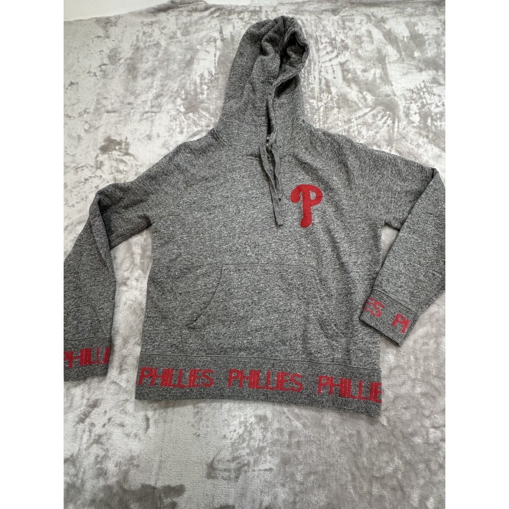 Philadelphia Phillies x Tailgate Hoodie Men's Size XS Gray Drawstring Pocket EUC